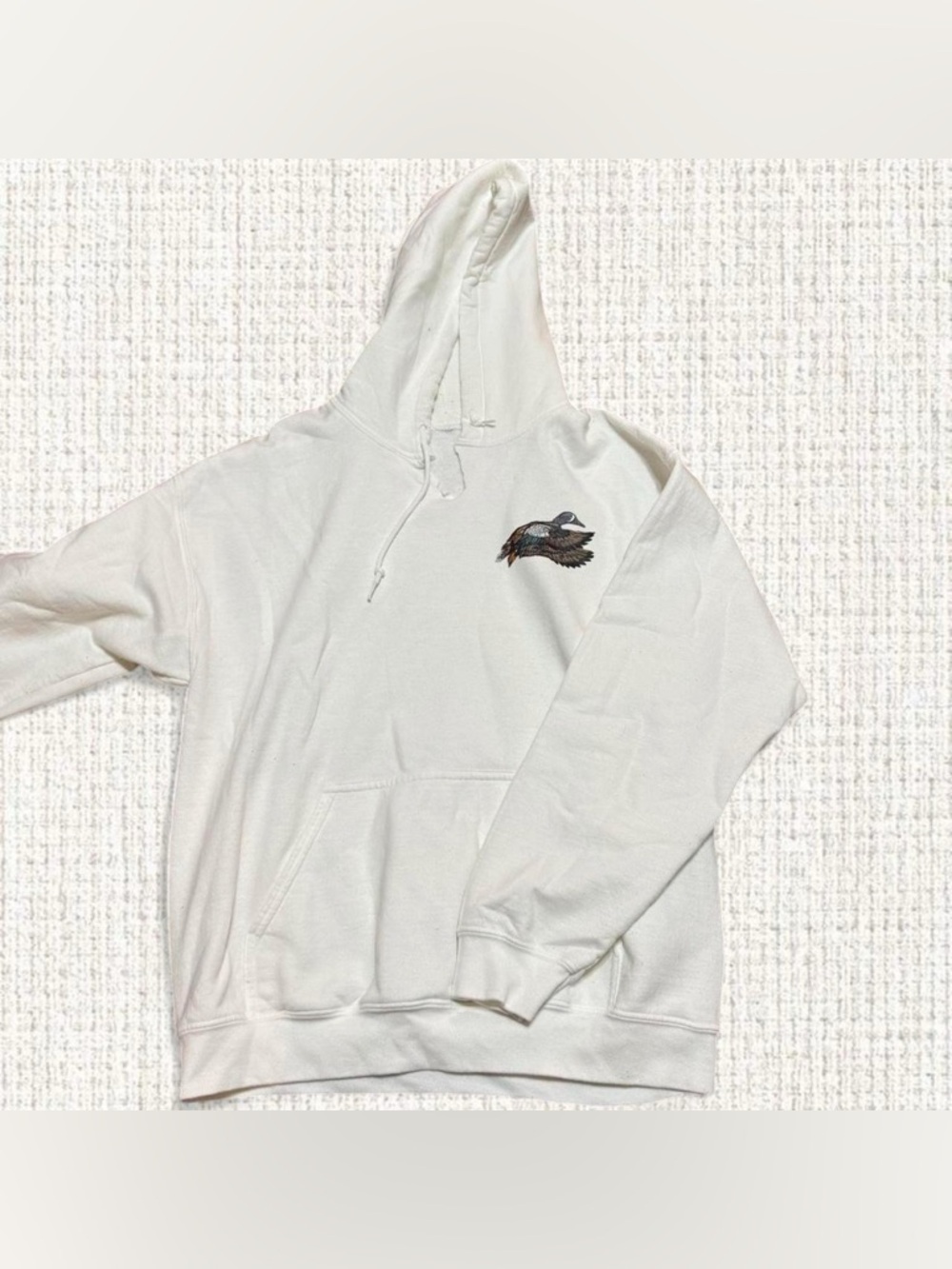 Barstool Outdoors White Hoodie with Dog and Duck Graphic